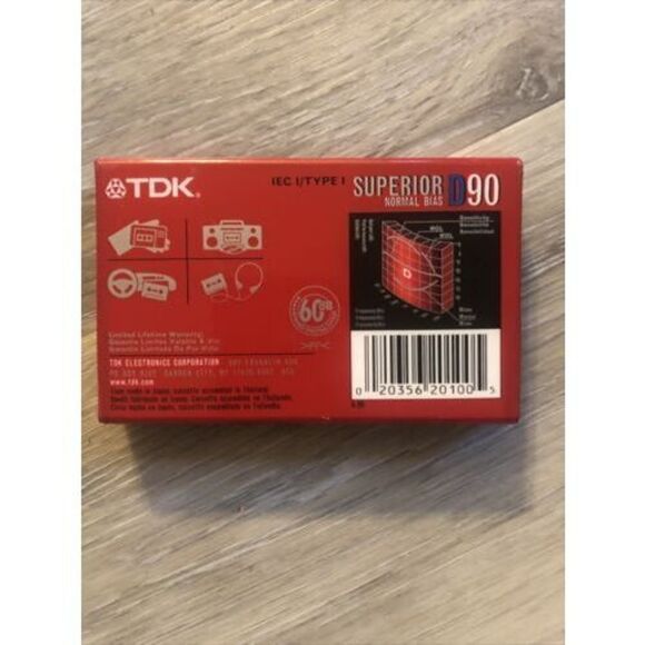 TDK D90 Normal Bias Superior Blank Audio Cassette Tapes New Old Stock - Picture 5 of 5